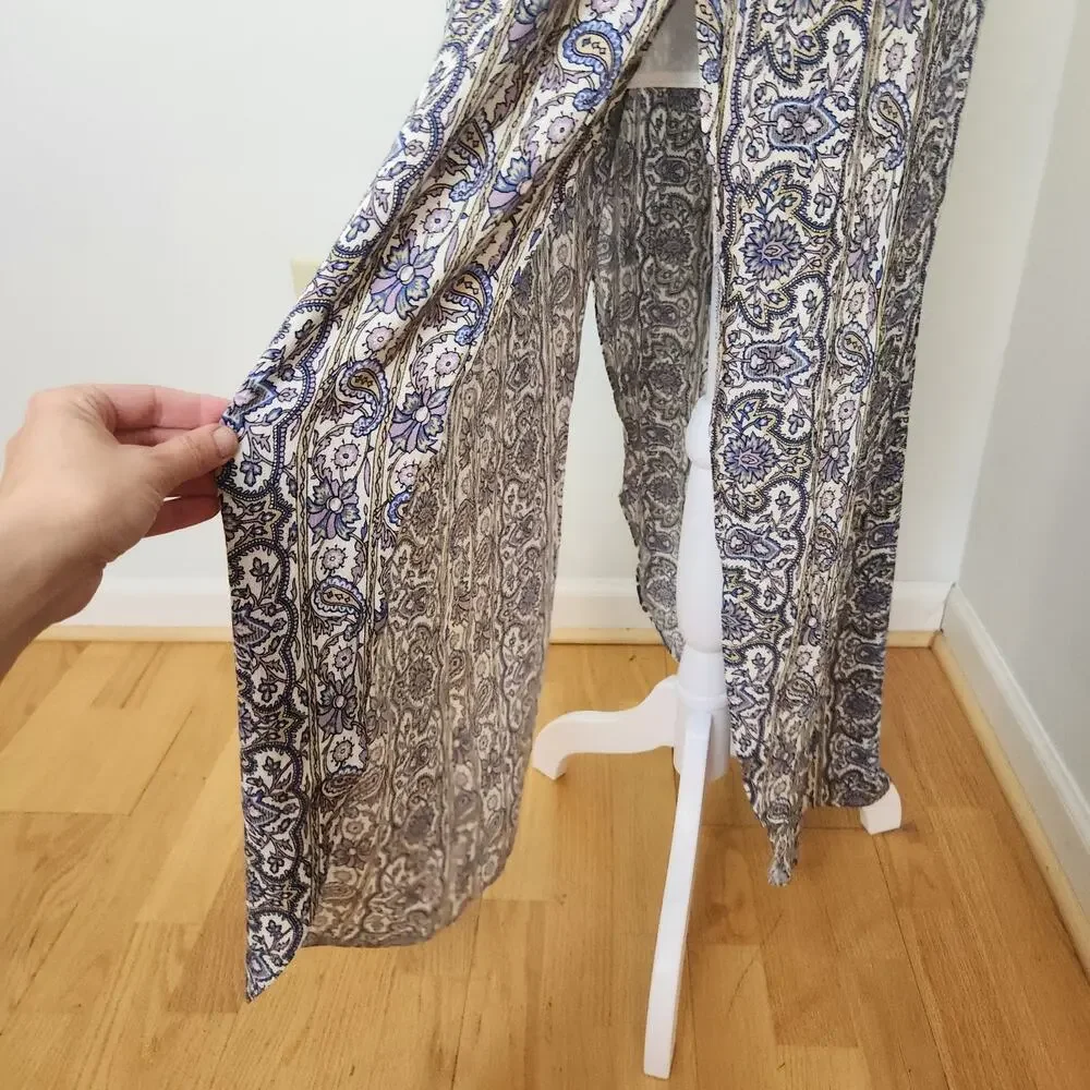 New American Eagle Maxi Skirt Size Medium Womens Boho Beach Side Slits Festival